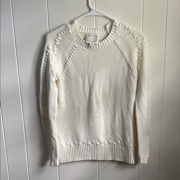 Sail to Sable Ivory Pom Pom Sweater Size XS - Picture 1 of 3